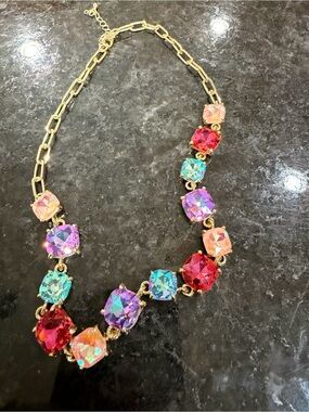 Gold-Tone Multicolor Crystal Statement Necklace - Women Jewelry